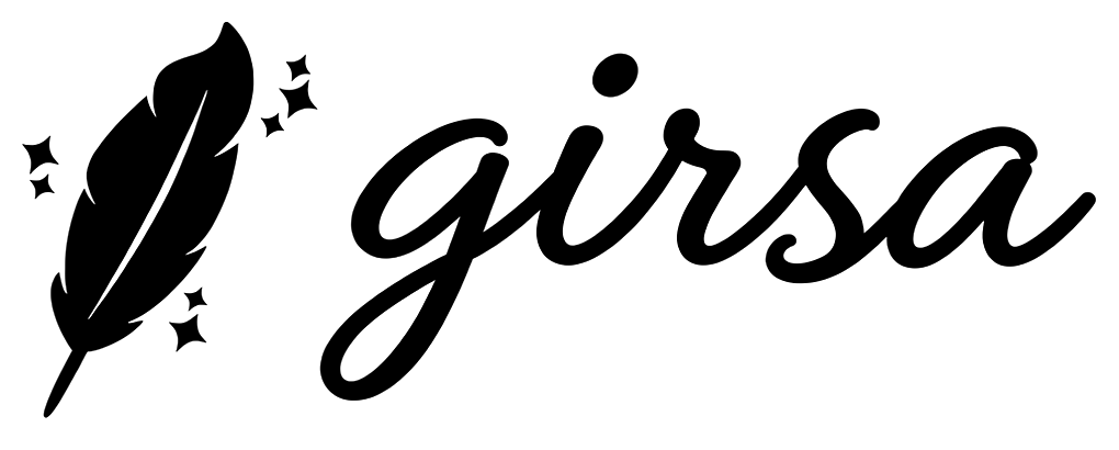 girsa — quill and wordmark